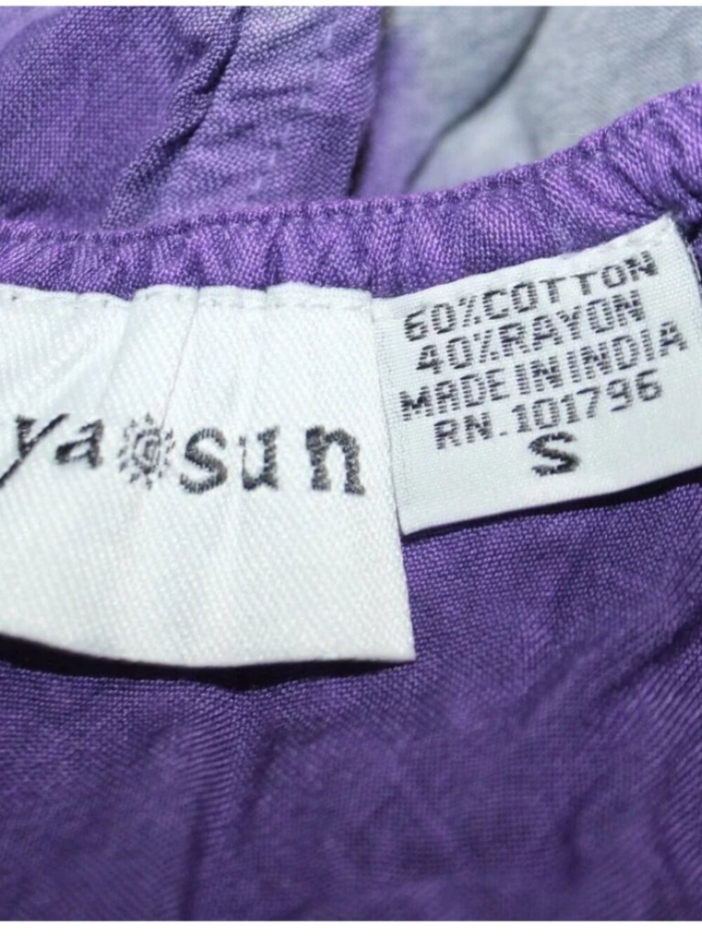 RAYA SUN Boho Summer Dress Sz S Tie Dye Hippie Sundress Coverup Beachy Coastal - Picture 11 of 11